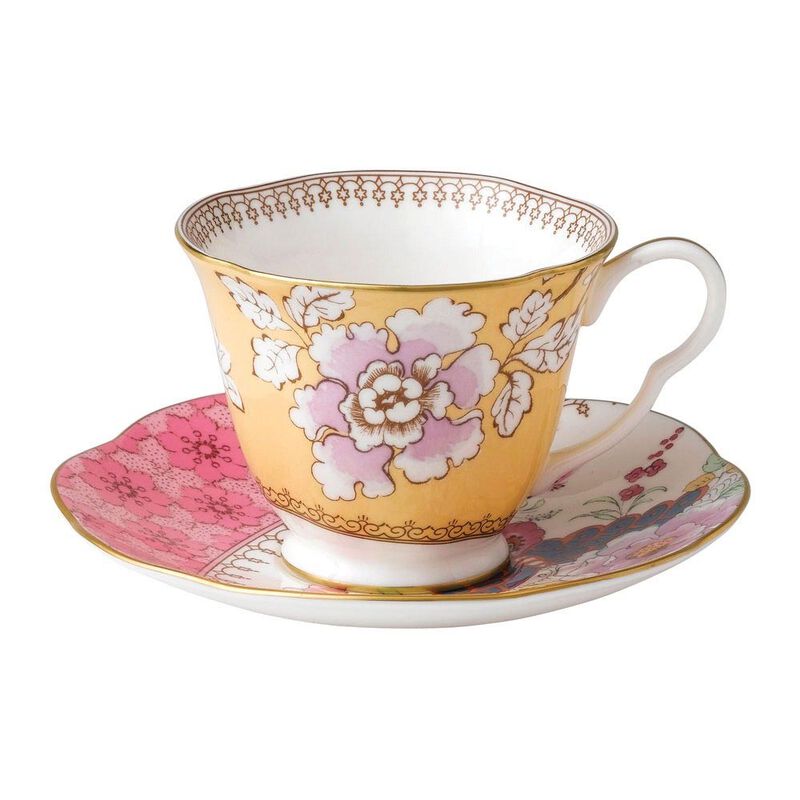 Wedgwood Butterfly Bloom Teaware Yellow Teacup & Saucer image number 0