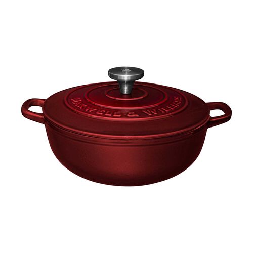 Maxwell & Williams Cast Iron Round Casserole Merlot 24cm/3.3L Gift Boxed