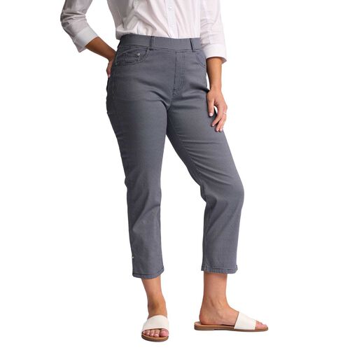Vassalli Slim Leg 7/8 Pull On Pant With Full Elastic Waistband