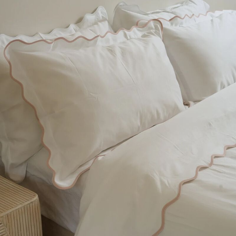 Home Lab Celine Scallop Edge Duvet Set image number 5