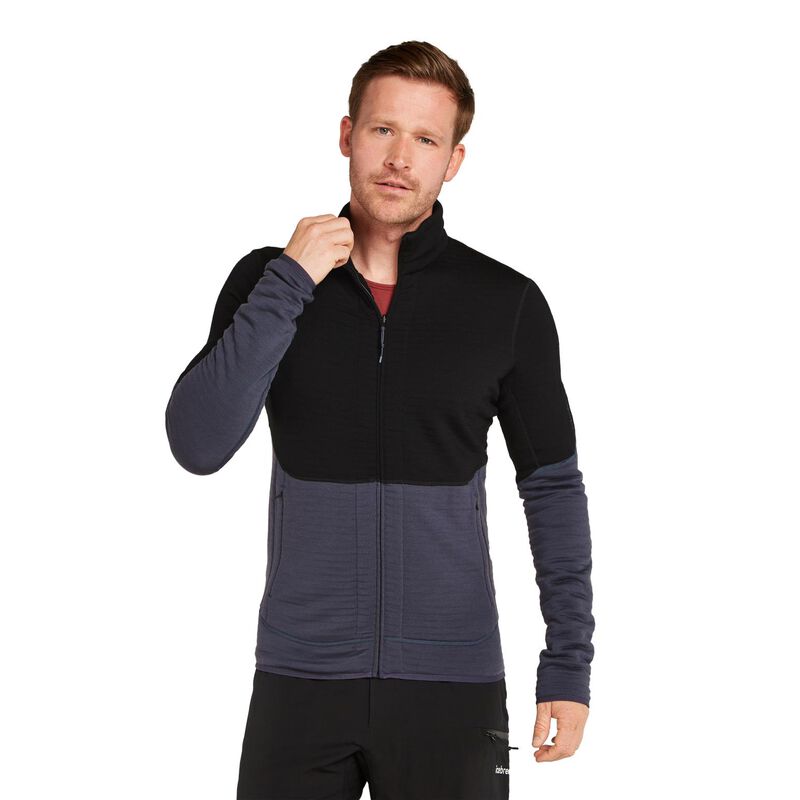 Icebreaker M Merino 400 RealFleece Descender LS Zip image number 0