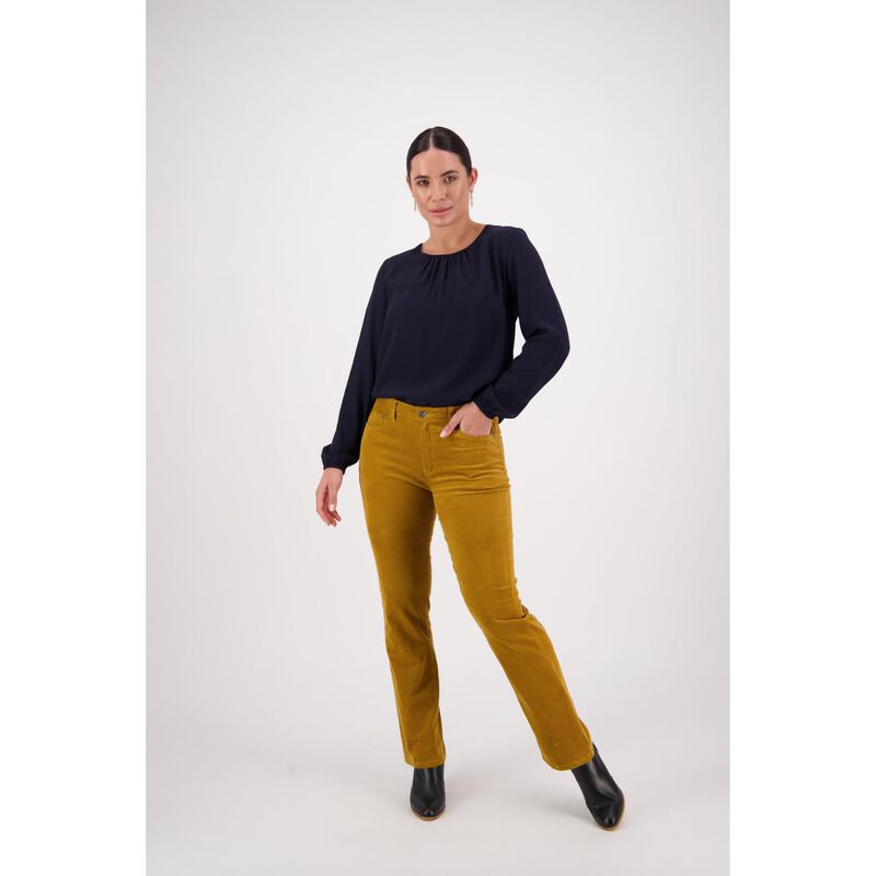 Vassalli Straight Leg Full Length Pinwale Cord Pant With Fly image number 9