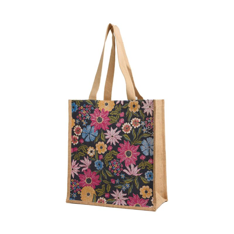 Seasalt Cornwall Jute Shopper Pattern Flower Mix image number 0