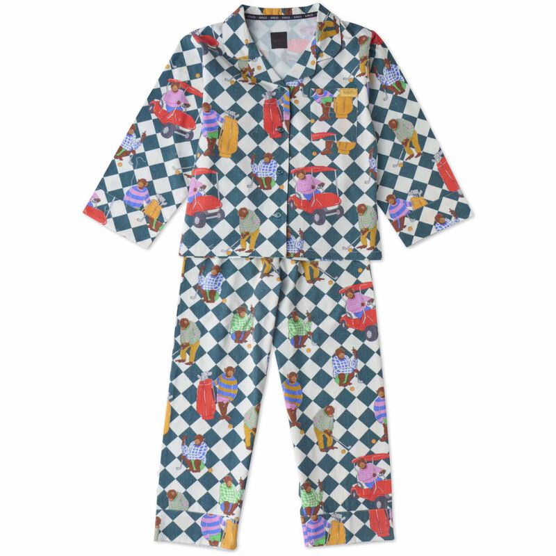 Kip&Co Hole In One Flannelette Long Sleeve Shirt & Pant Pyjama Set image number 0