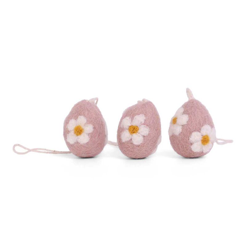 Gry & Sif Eggs Rose Flowers - Set Of 3 image number 0
