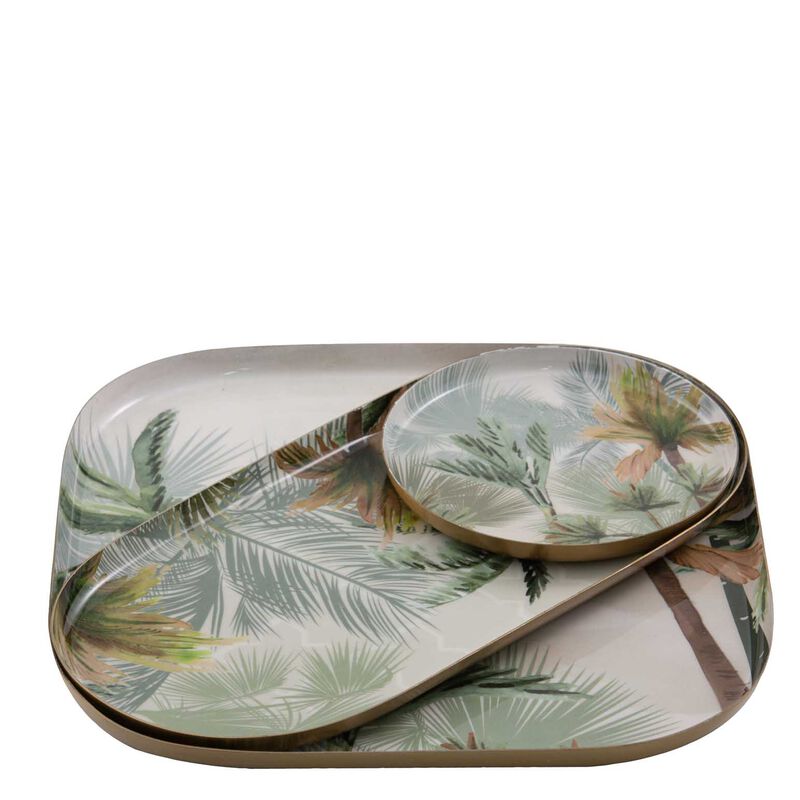 Ladelle Panama Metal Assorted Tray Set Of 3 image number 1