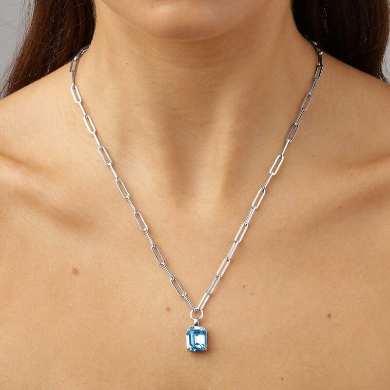 Dyrberg Kern Octa Ss Aqua Necklace image number 1
