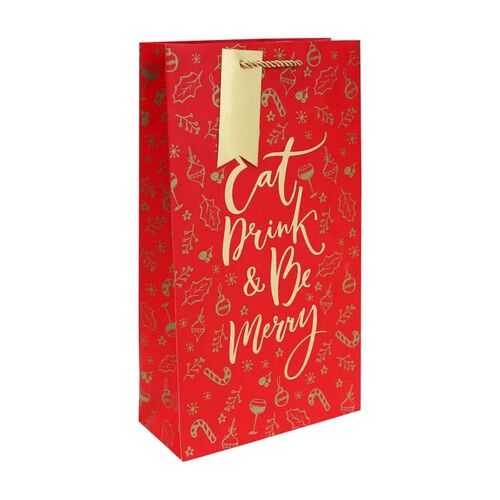 Paperie Eurowrap Be Merry Double Bottle Gift Bag