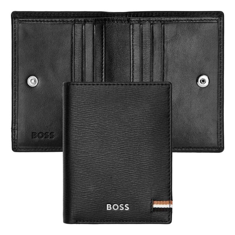 BOSS Folding Leather Card Holder Iconic image number 2