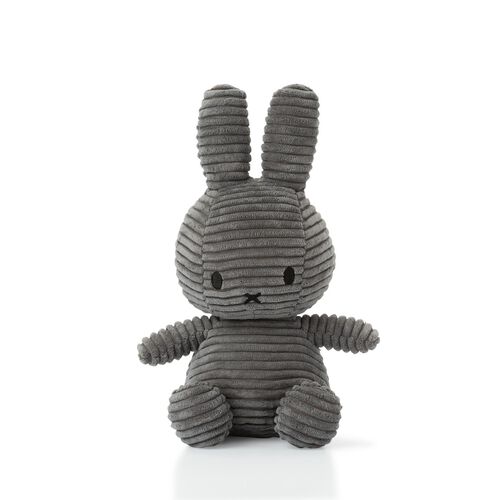 Miffy Sitting Corduroy Grey 23cm