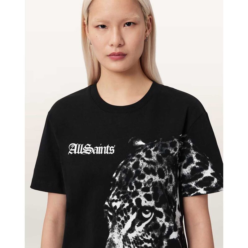 AllSaints Zaya Oversized Boyfriend T-Shirt image number 2