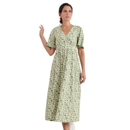 Seasalt Cornwall Chateaux Dress (Half Sleeve) Headland Collage Dark Citron