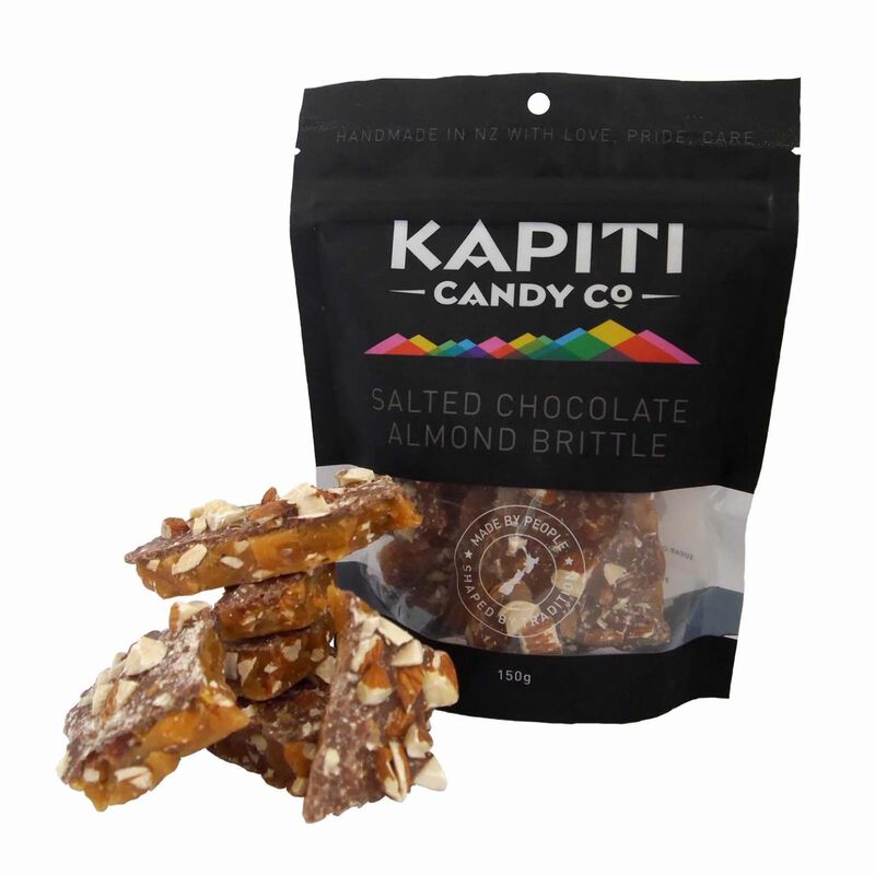 Kapiti Candy Salted Chocolate Almond Brittle 150g image number 0