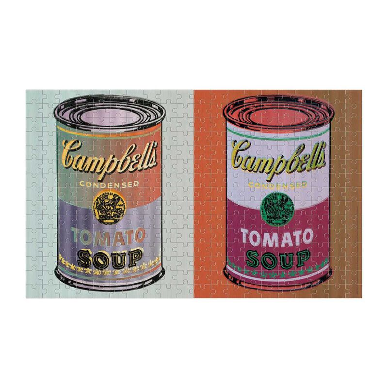 Galison Andy Warhol Soup Cans Lenticular 300 Piece Puzzle image number 1
