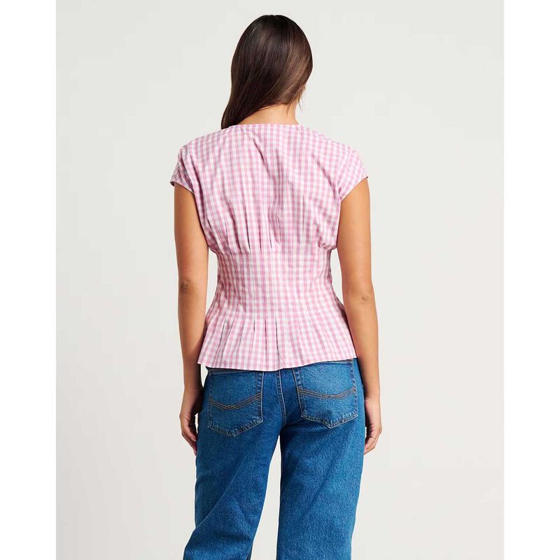 JAG Poppy Gingham Top image number 5