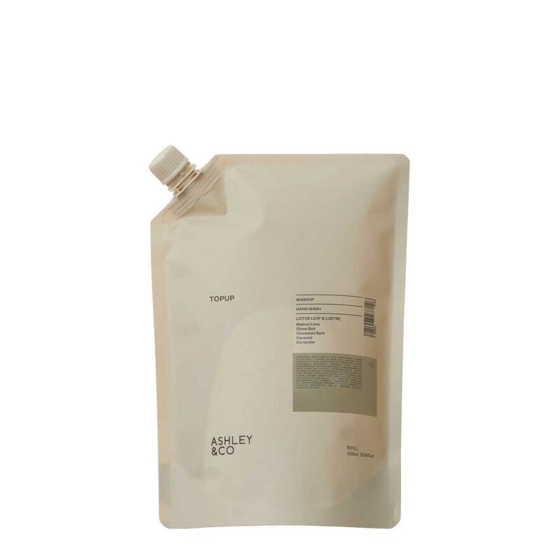 Ashley & Co Topup Washup Hand Wash - Lotus Leaf & Lustre 1L image number 0