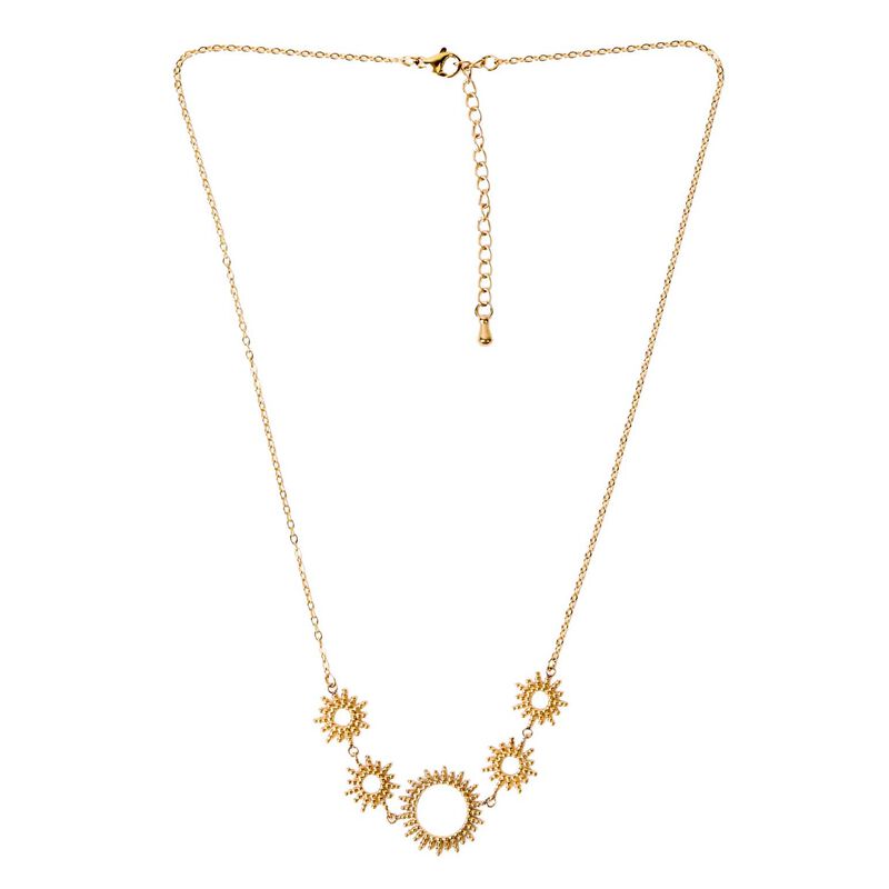 Stella + Gemma Necklace Gold Multi Sun Bursts image number 1