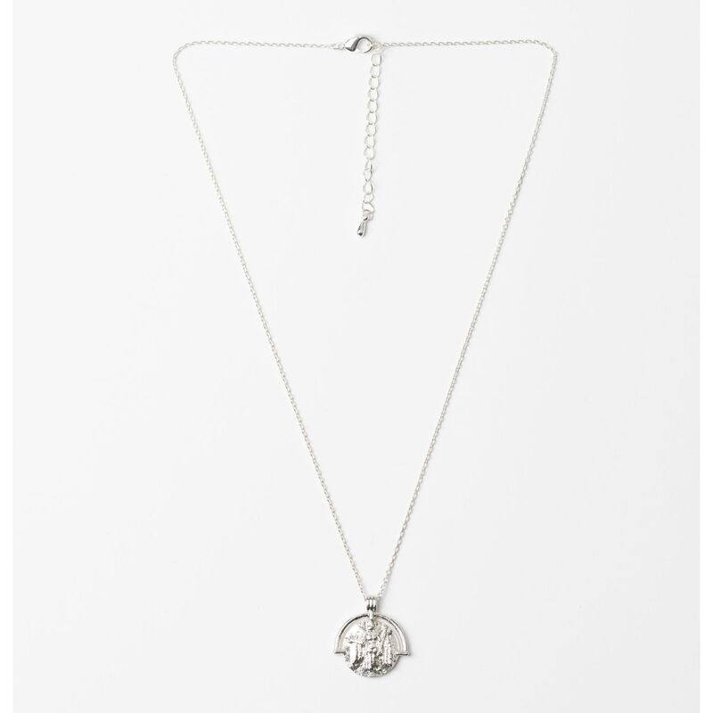 Stella + Gemma Necklace Silver Angel Pendant image number 1