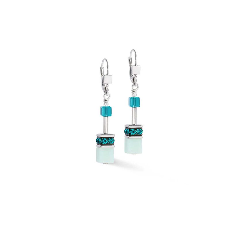 Coeur de Lion GeoCube&reg; Amazonite Turquoise Earrings image number 0