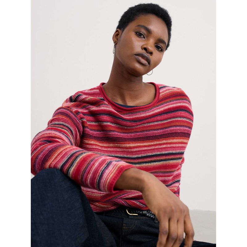 Seasalt Cornwall Fruity Jumper II Ripple Marks Clove Multi image number 1