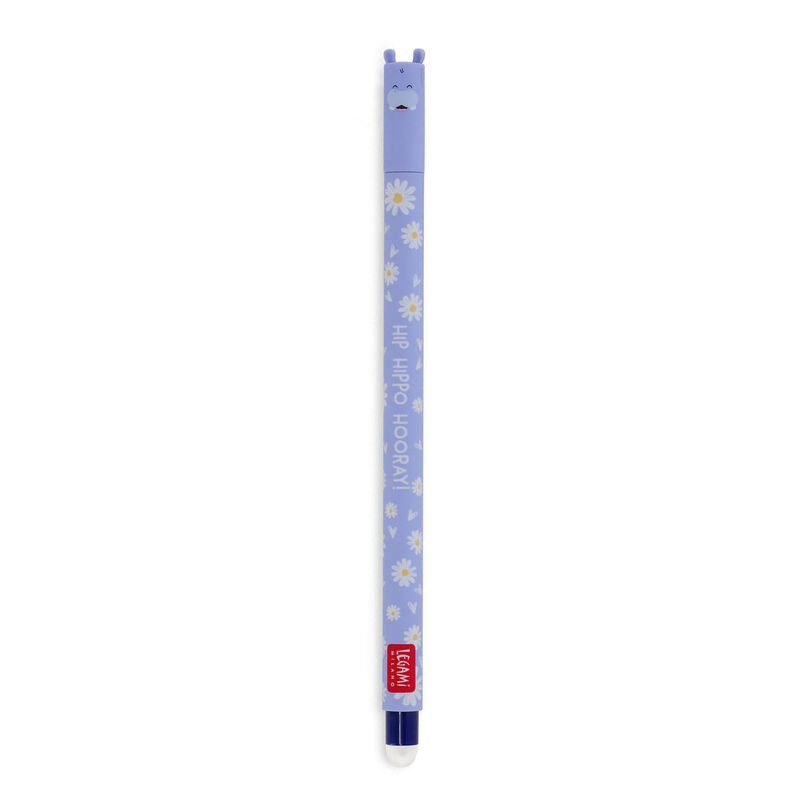 Legami Hippo Erasable Pen - Blue Ink image number 0