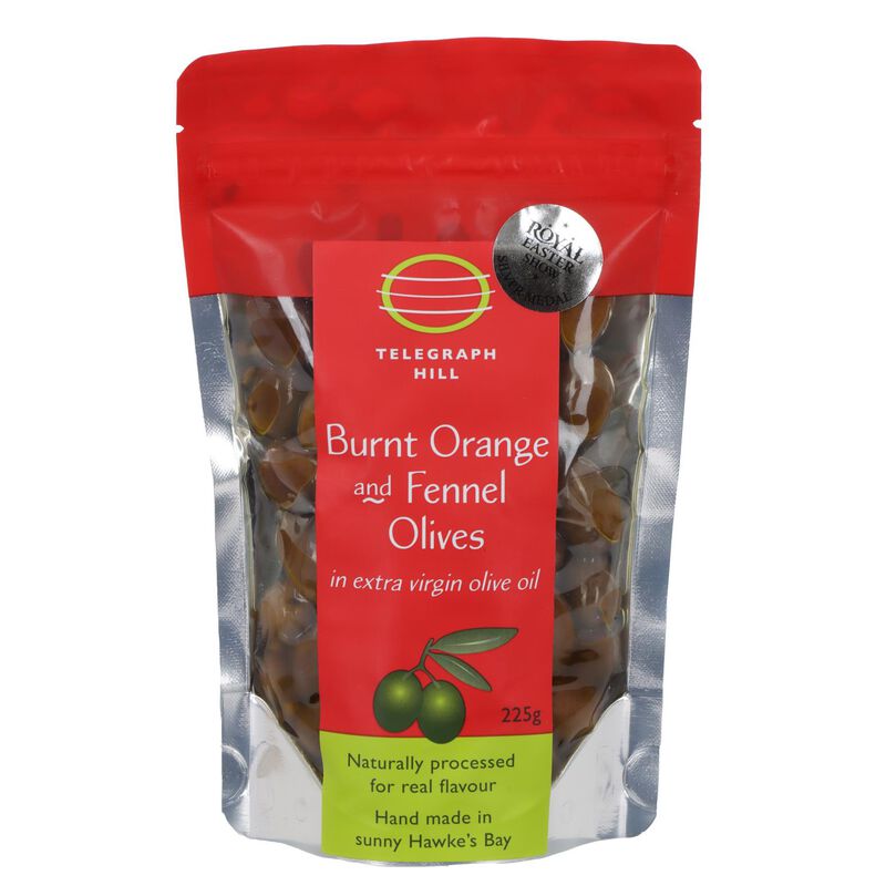 Telegraph Hill Burnt Orange & Fennel Olives 225g image number 0