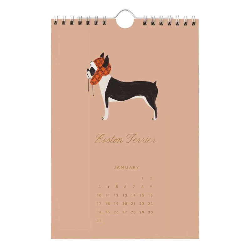 Rifle Paper Co. Dog of the Month 2027 Kitchen Calendar image number 1