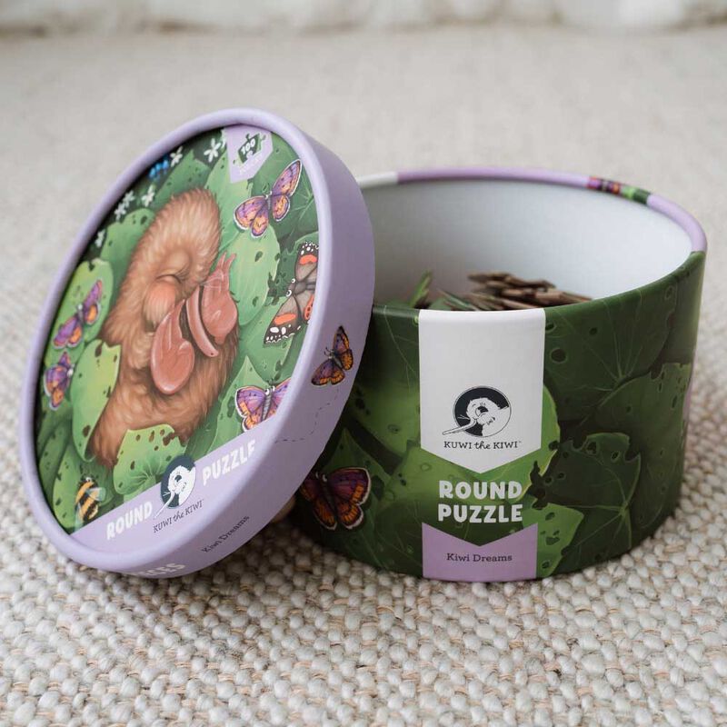 Tikitibu Puzzle - Kiwi Chic Nap - Round - 100 Piece image number 3