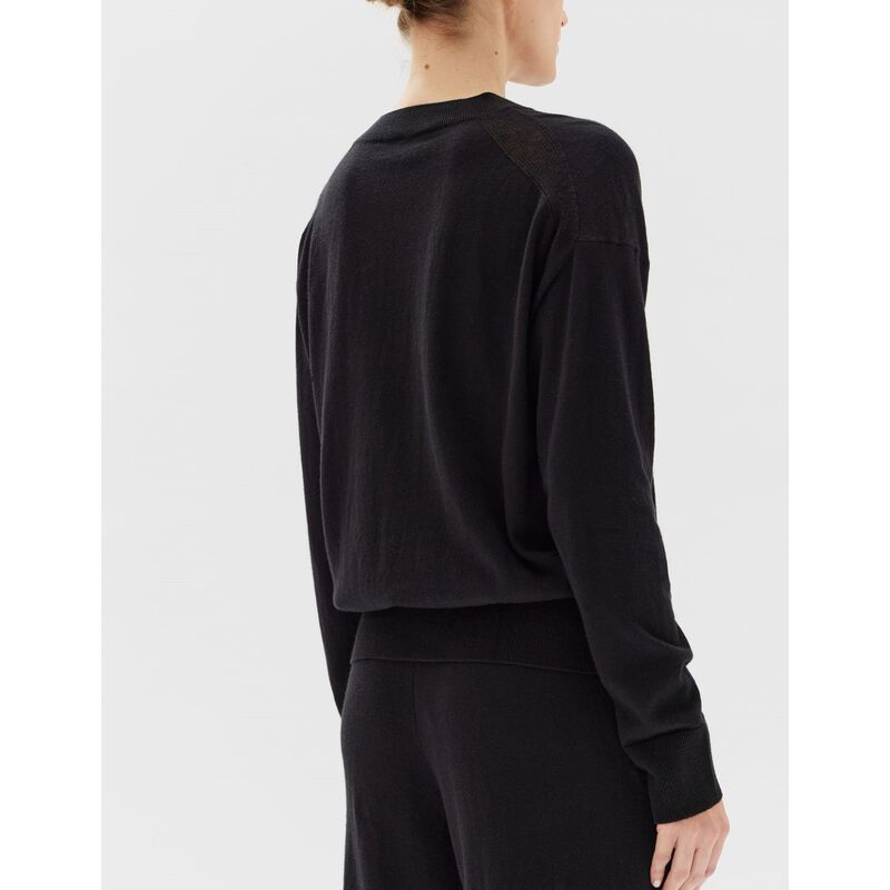 Assembly Label Cotton Cashmere Lounge Sweater Black image number 1