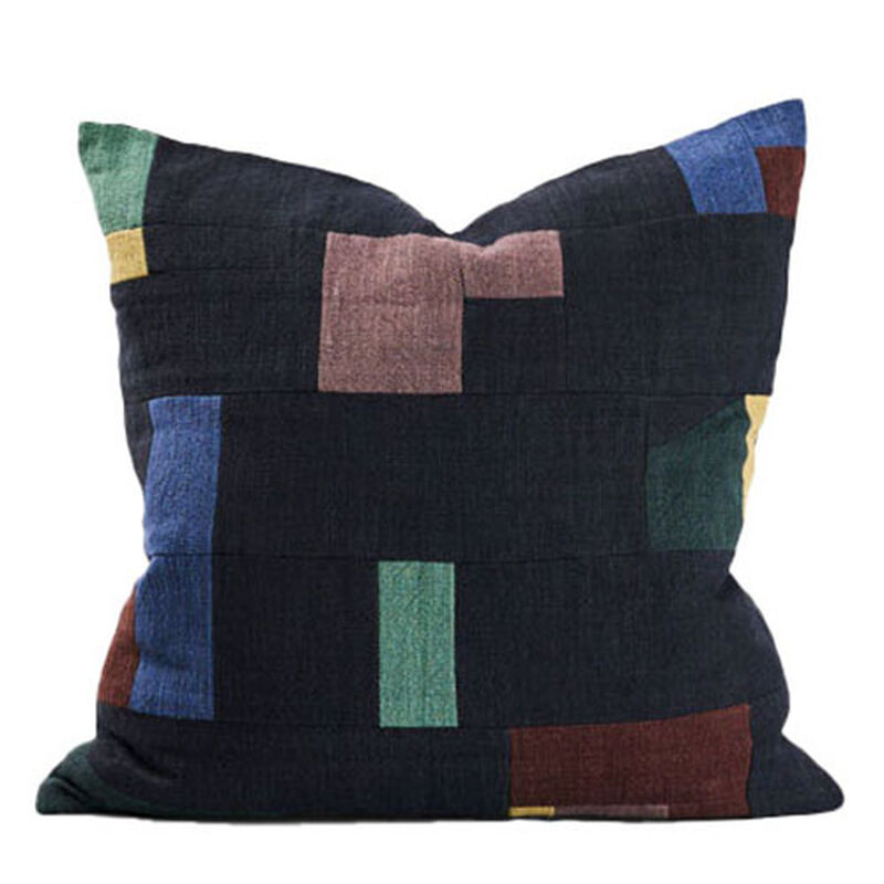 Citt&agrave; Barragan Cushion Cover Blue Black/Multi image number 0