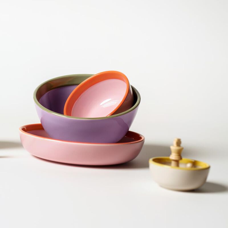 iittala Play Collection Bowl 22cm Pink Orange image number 1
