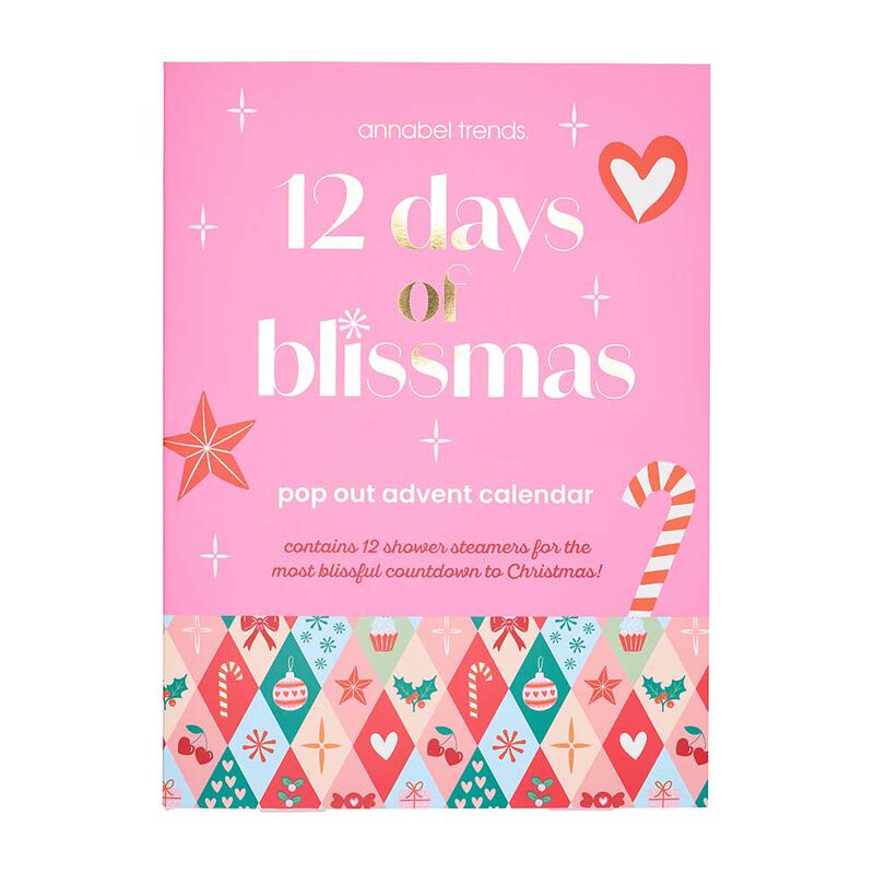 Annabel Trends Christmas Advent Calendar Shower Steamers 12Pcs image number 1