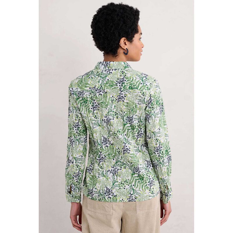 Seasalt Cornwall Larissa Shirt Pressed Fern Chalk image number 1