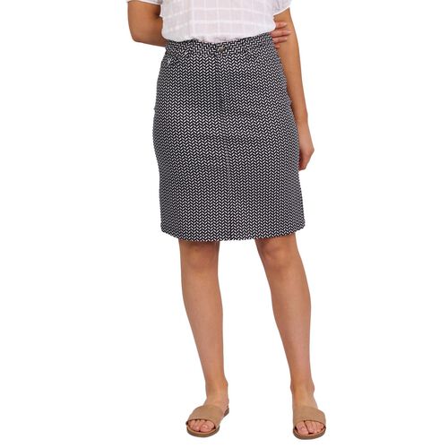 Vassalli Printed Lightweight Skirt With Centre Back Vent