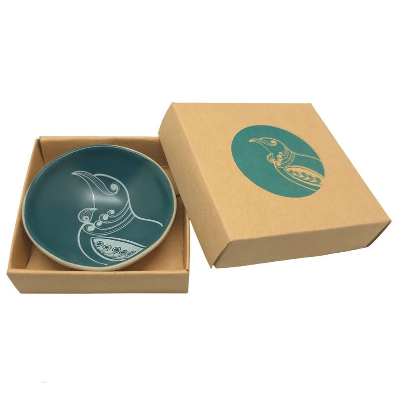 Jo Luping Tui White on Teal 7cm Porcelain Bowl image number 1