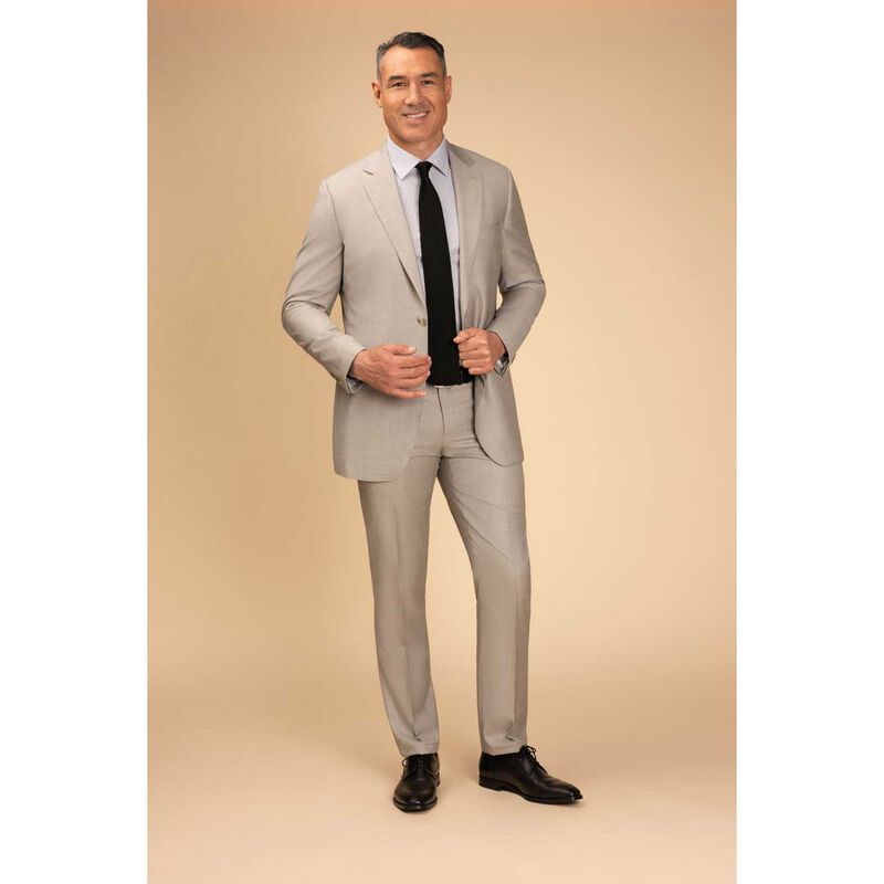 Rembrandt Cooper Beige Sharkskin Suit Jacket image number 3