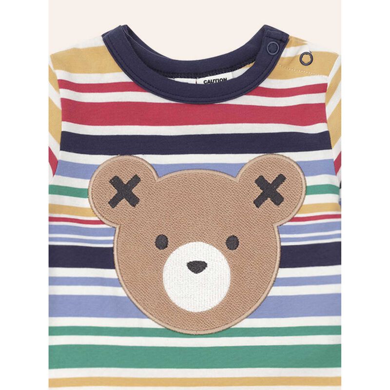 Huxbaby Rainbow Stripe Huxbear Romper image number 2