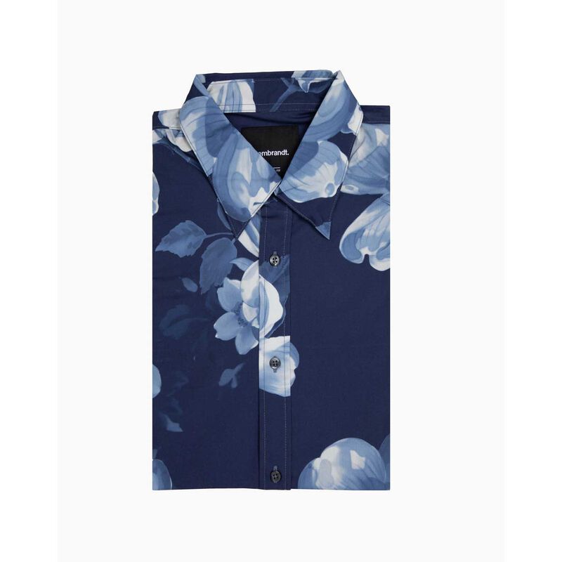 Rembrandt Waihi Navy Large Floral Print Shirt image number 2