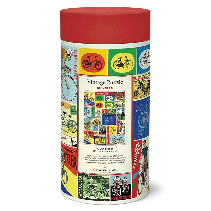 Cavallini Puzzle - Bicycles Vintage: 1000-piece image number 1