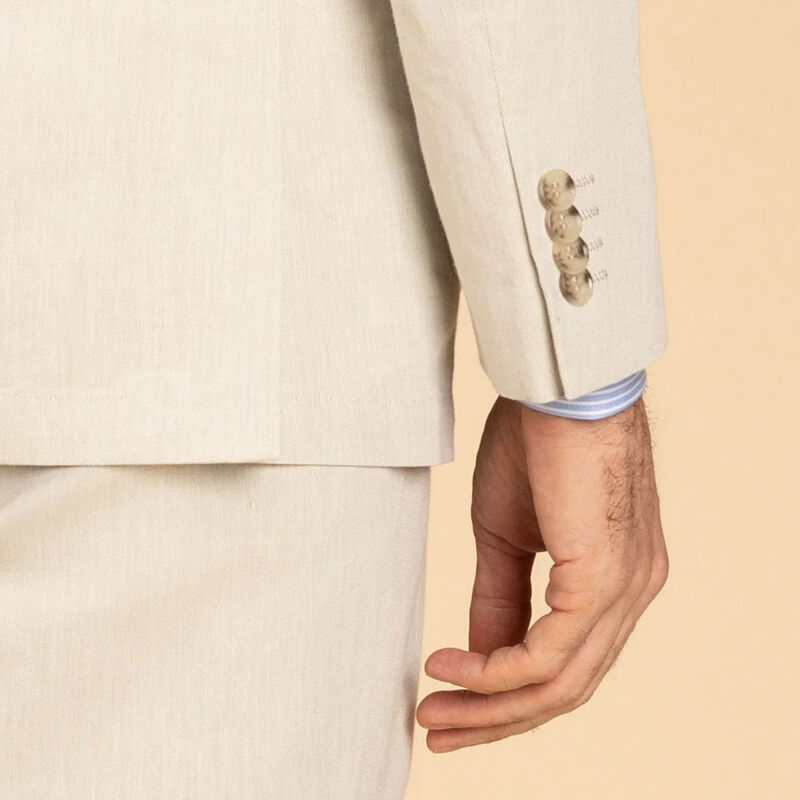 Rembrandt Tailored - Malta Beige Linen Cotton Jacket image number 2