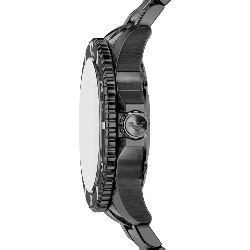 Emporio Armani World Explorer Three-Hand Stainless Steel Watch image number 2