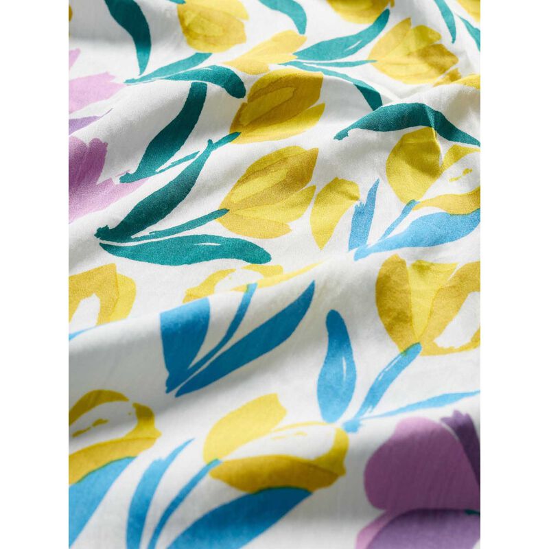 Seasalt Cornwall May Garland Square Collaged Tulips Border Chalk image number 2