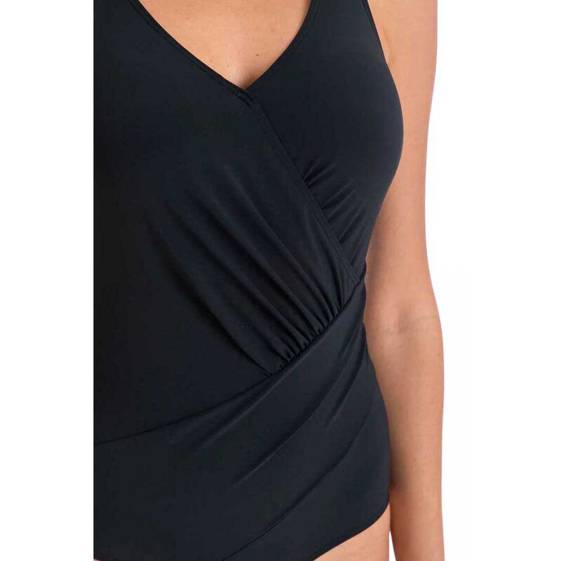 Togs Black Surplice Swimsuit image number 2