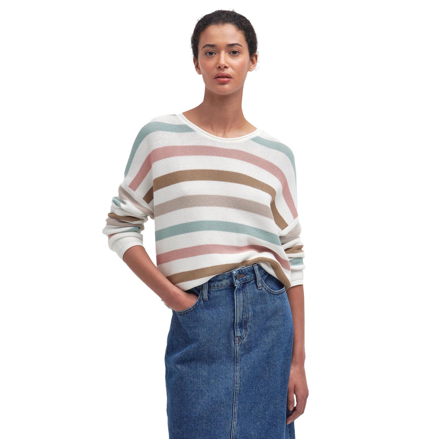 Barbour Mariner Knit Jersey Navy Stripe Ballantynes Department Store