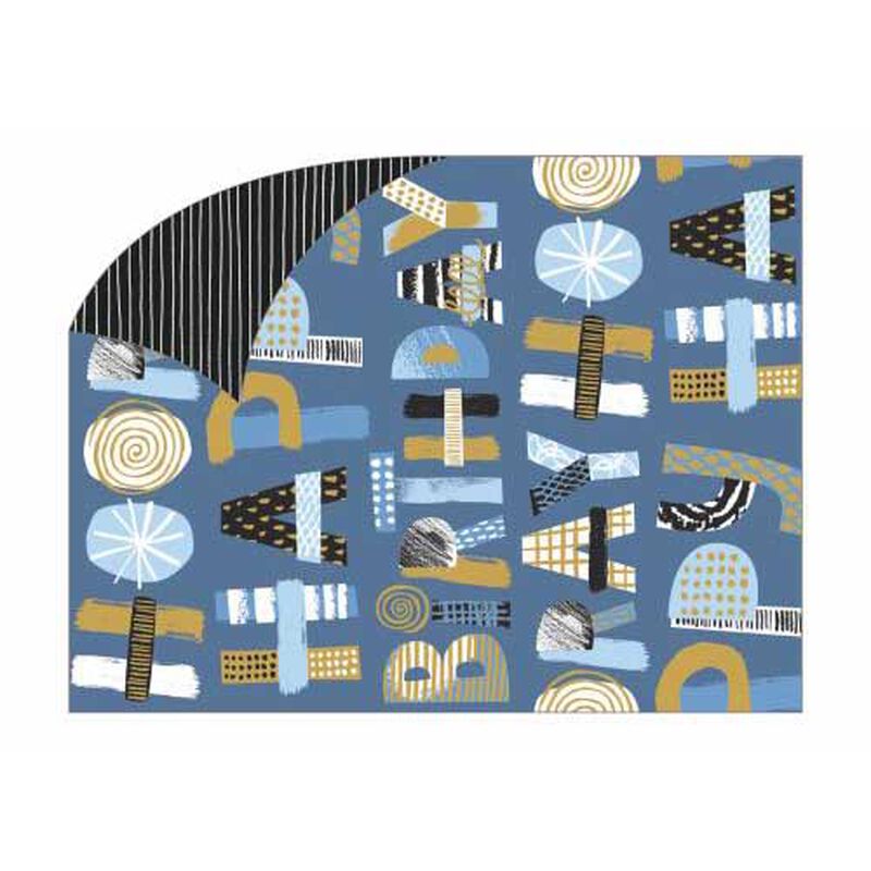 Image Gallery Scribbled Hooray Blue Fld Wrap image number 0