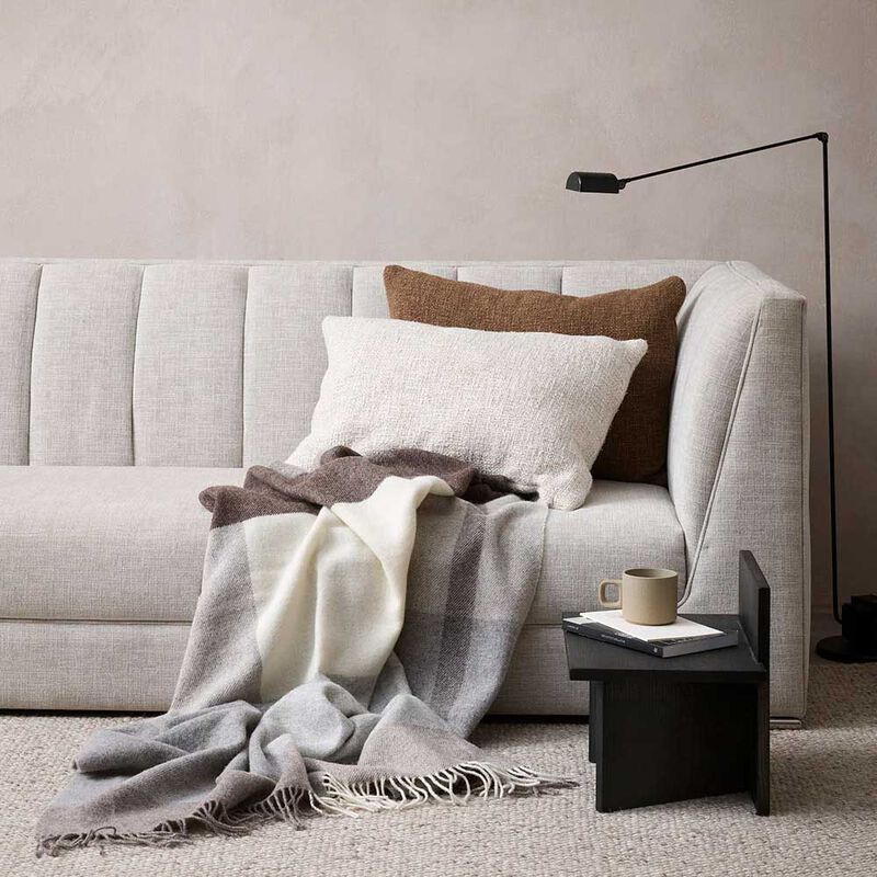 Baya Brunswick 100% NZ Wool Throw 130x180cm - Fawn image number 3