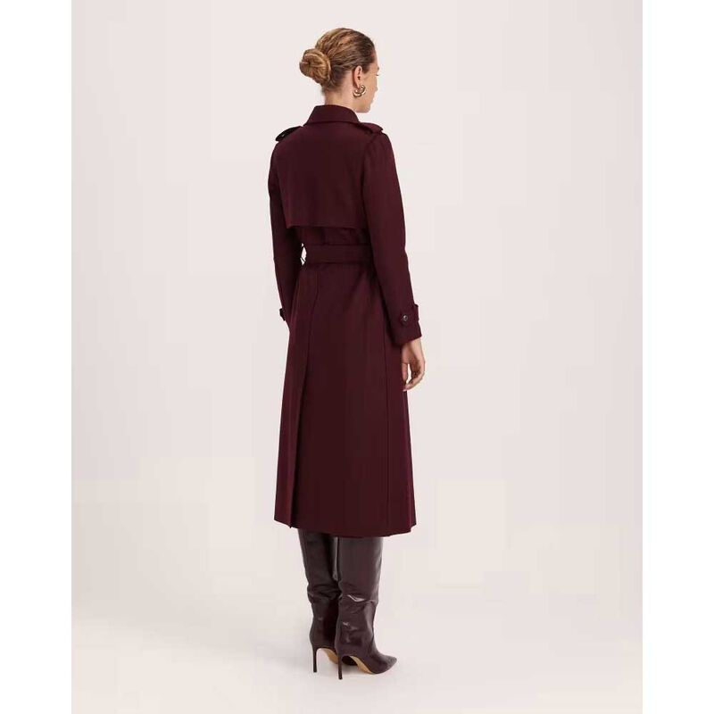 SABA Karla Wool Longline Trench image number 13