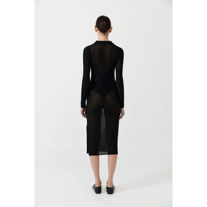 St. Agni Sheer Stripe Dress image number 1