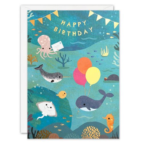 Under The Sea Happy Birthday Card