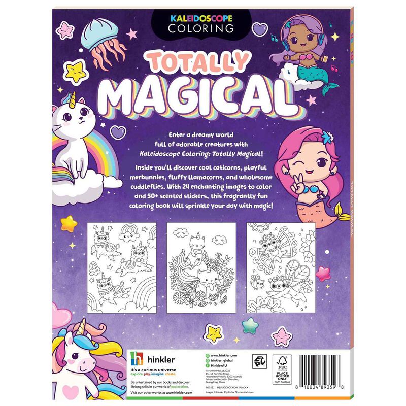 Hinkler&nbsp; Coloring Scented Stickers Totally Magical - Kaleidoscope image number 1